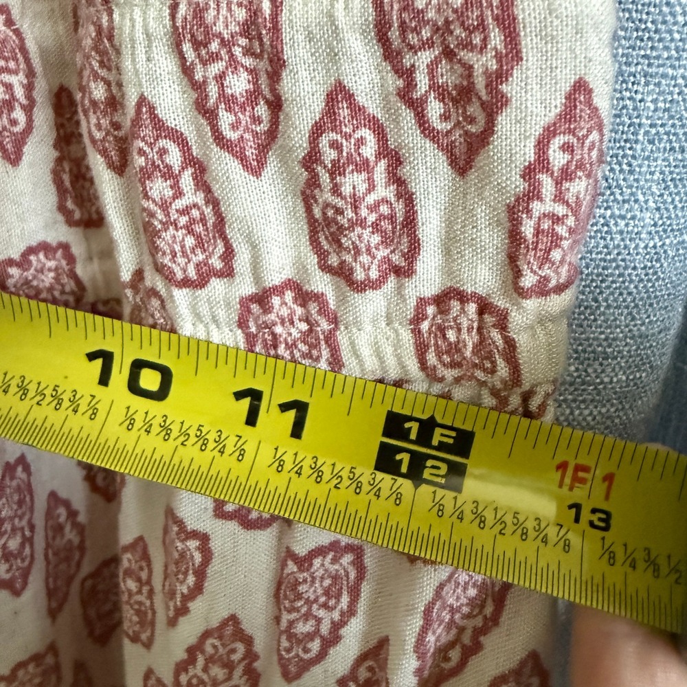 Sim & Sam Pink Floral Paisley Smocked Maxi Dress Women Size XL Puff Sleeve Boho - Picture 14 of 15